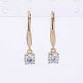 Custom 1000 Diamond Solid Gold Romantic Moissanite Earrings With 5mm DEF Ruby Stone for Anniversary Wear
