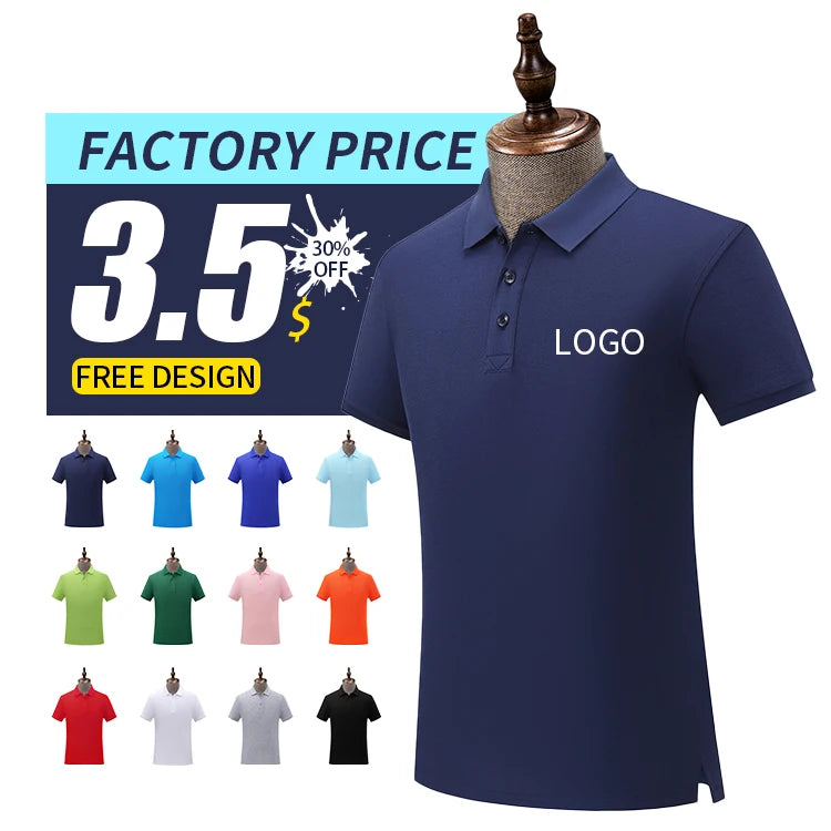 2023 New Fashion Style Custom Made Mens Polo T-shirts Embroidered Men's Polo Shirt
