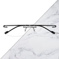 Cheap Brand Designer Rimless Alloy Men & Women Thin Prescription Glasses Frames Custom Logo Geometric Optical Eyewear