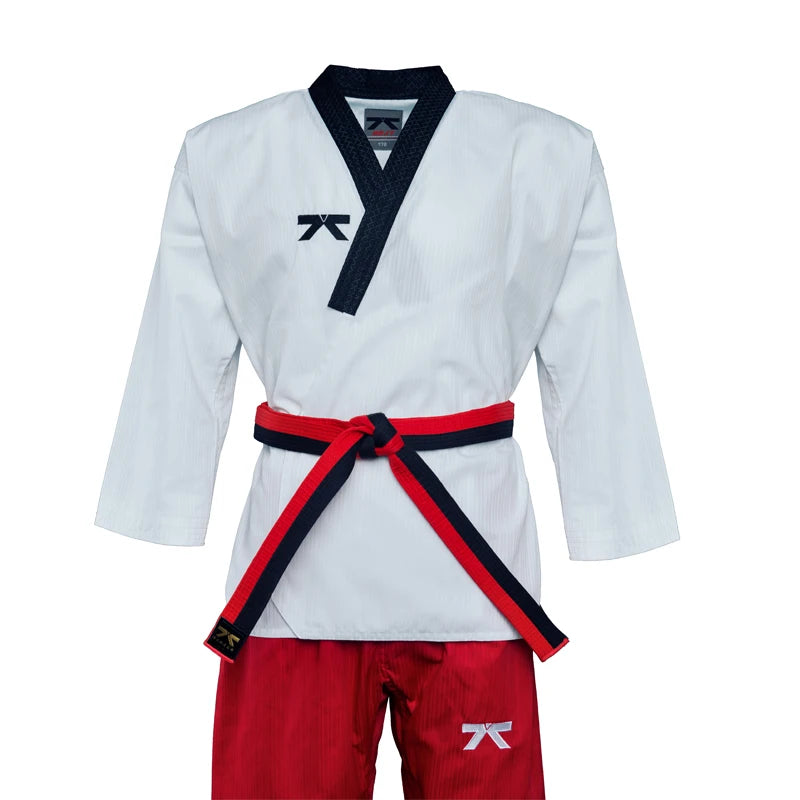 Customized Logo Dobok Taekwondo TKD Uniform Beginner Training Cardigan for Kids Martial Arts Wear for Karate Style