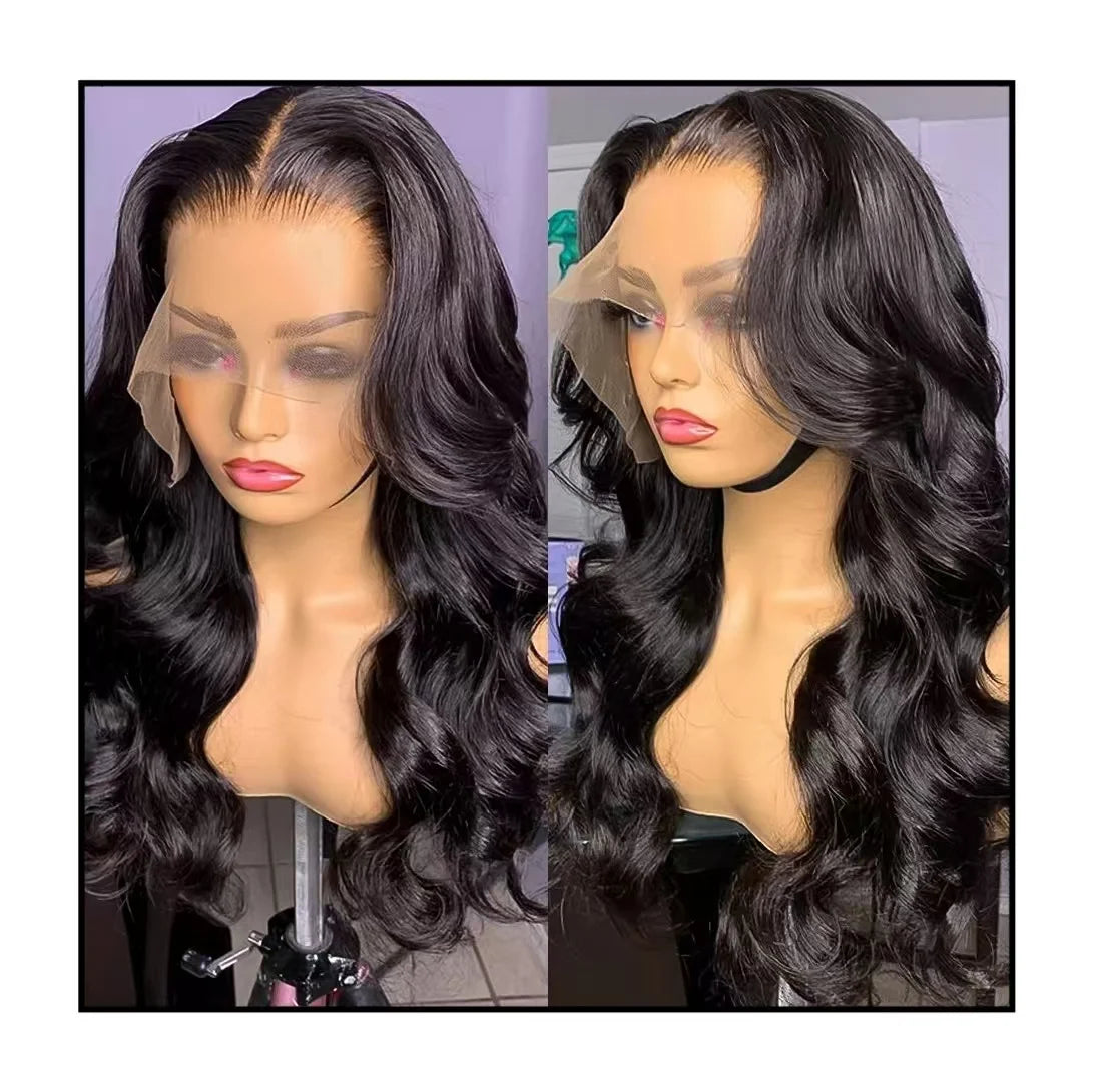 12A Glueless HD Full Lace Human Hair Wigs for for Transparent Body Wave 150% Density Long Length Black Women