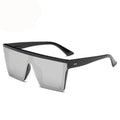 Designer Male Flat Lens Top Sunglasses Men Brand Oversize Square Shades One Piece Sun Glasses MegaBDM