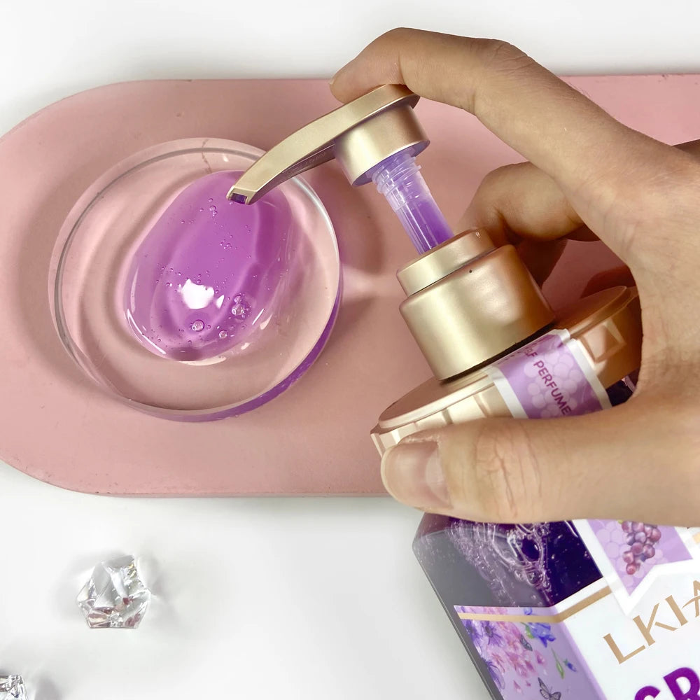 OEM ODM Herbal Niacinamide Natural Grape Fruit Oil Moisturizing Whitening Perfume Body Wash Shower Gel 500ml