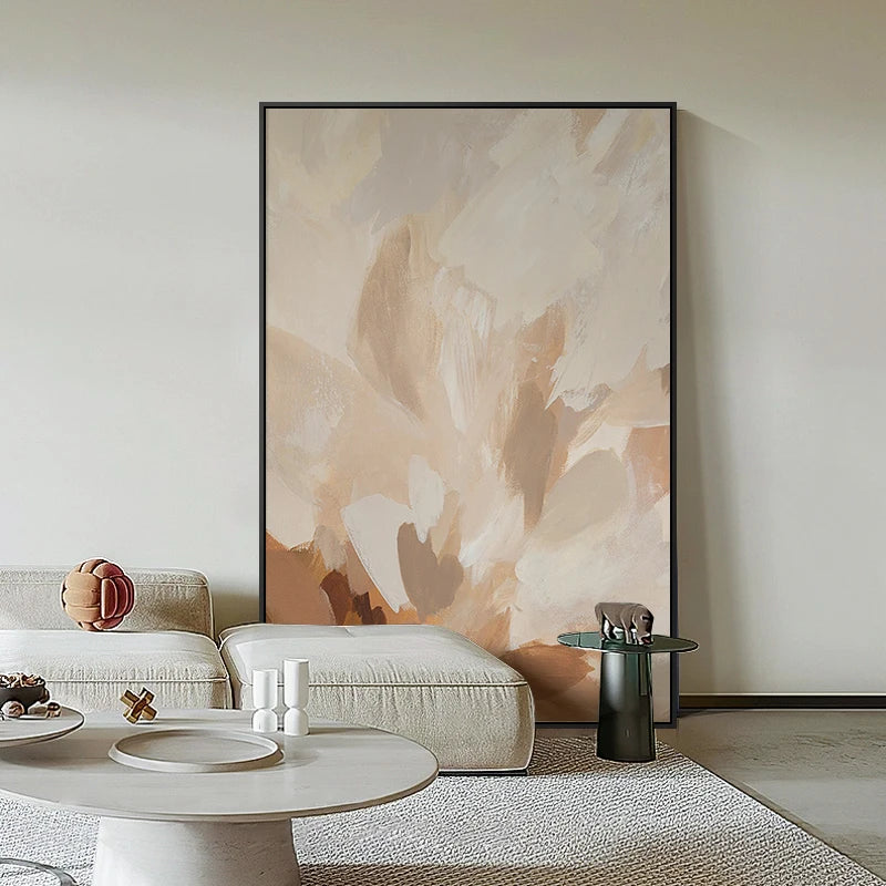 Modern Abstract Art Canvas Mural for Living Room Cream Style Entrance Corridor Hanging Painting Scenery Subject Printed Wall Art MegaBDM