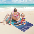 Custom Printed Personalized Sea Turtles Ocean Sand Free Recycled Microfiber Beach Towel for Kids Adults
