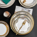 Plate Ceramic Net Red Swing Plate Nordic Household Gold Rimmed Tableware Steak Plate Western Cuisine Italian Pasta Dish