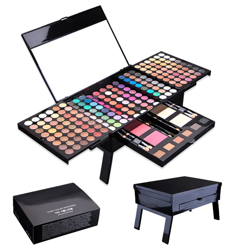 Professional 194 Colors Matte Eyeshadow Makeup Kit Box Gift Set All in One Makeup Full Set for Girls Makeup Tools Box Sets