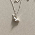 Fashion 925 Sterling Silver Herringbone Fish Chain Necklace Handmade 18K Gold Plated Whale Necklace
