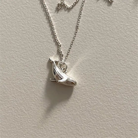 Fashion 925 Sterling Silver Herringbone Fish Chain Necklace Handmade 18K Gold Plated Whale Necklace