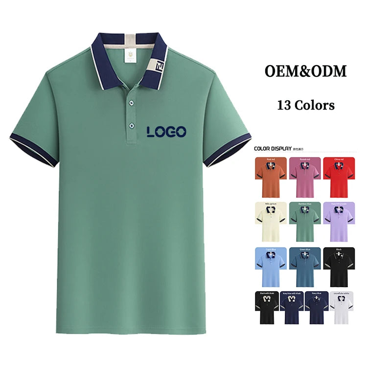 Sense of New Technology Popular Men's Polo Shirts Summer Ice Silk Fabric t Shirts Anti-pilling With Custom logo