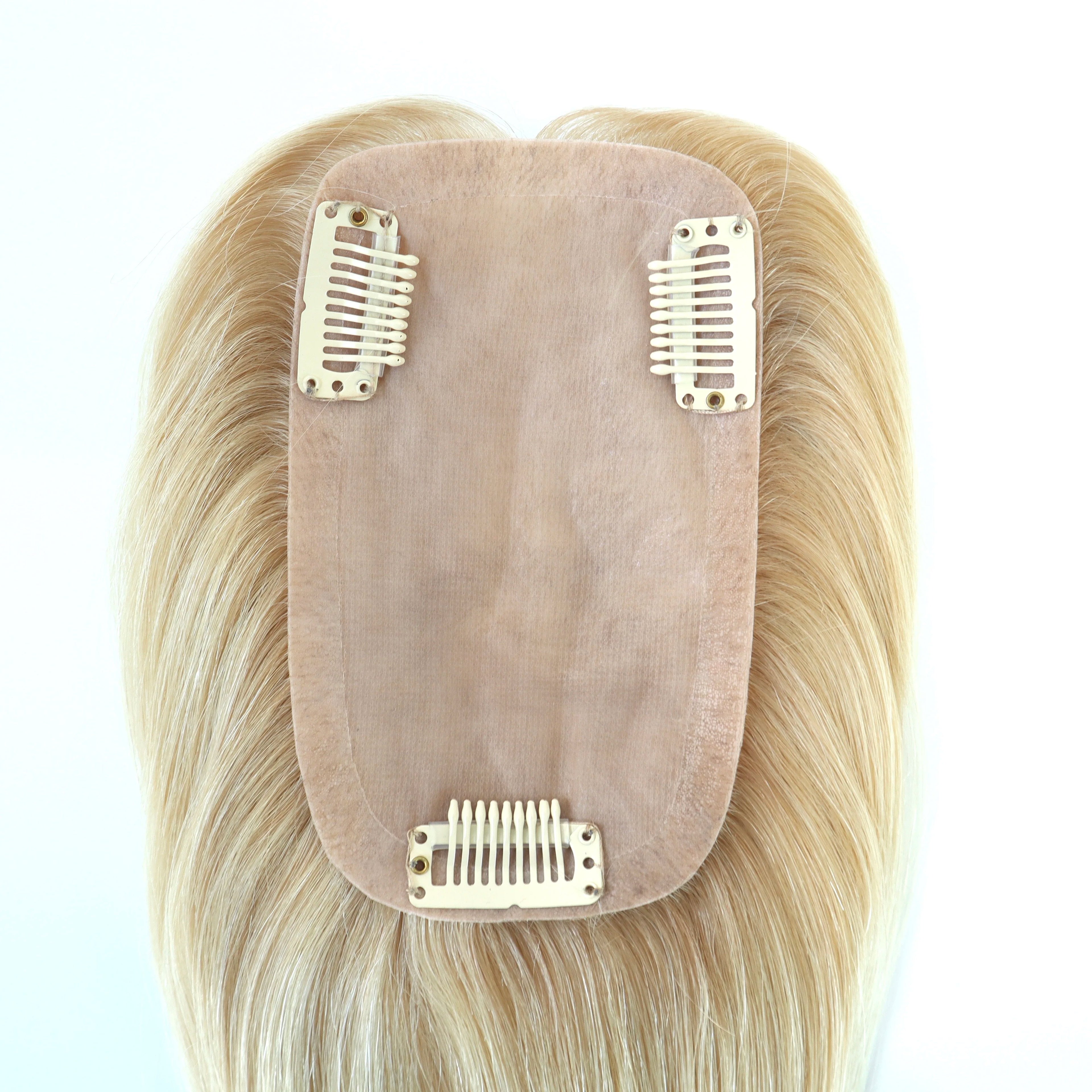Naturral Brazilian Cuticle Aligned Virgin Hair 613 Hand Tie Crotchet Clip-in Silk Base Real Hair Woman Topper
