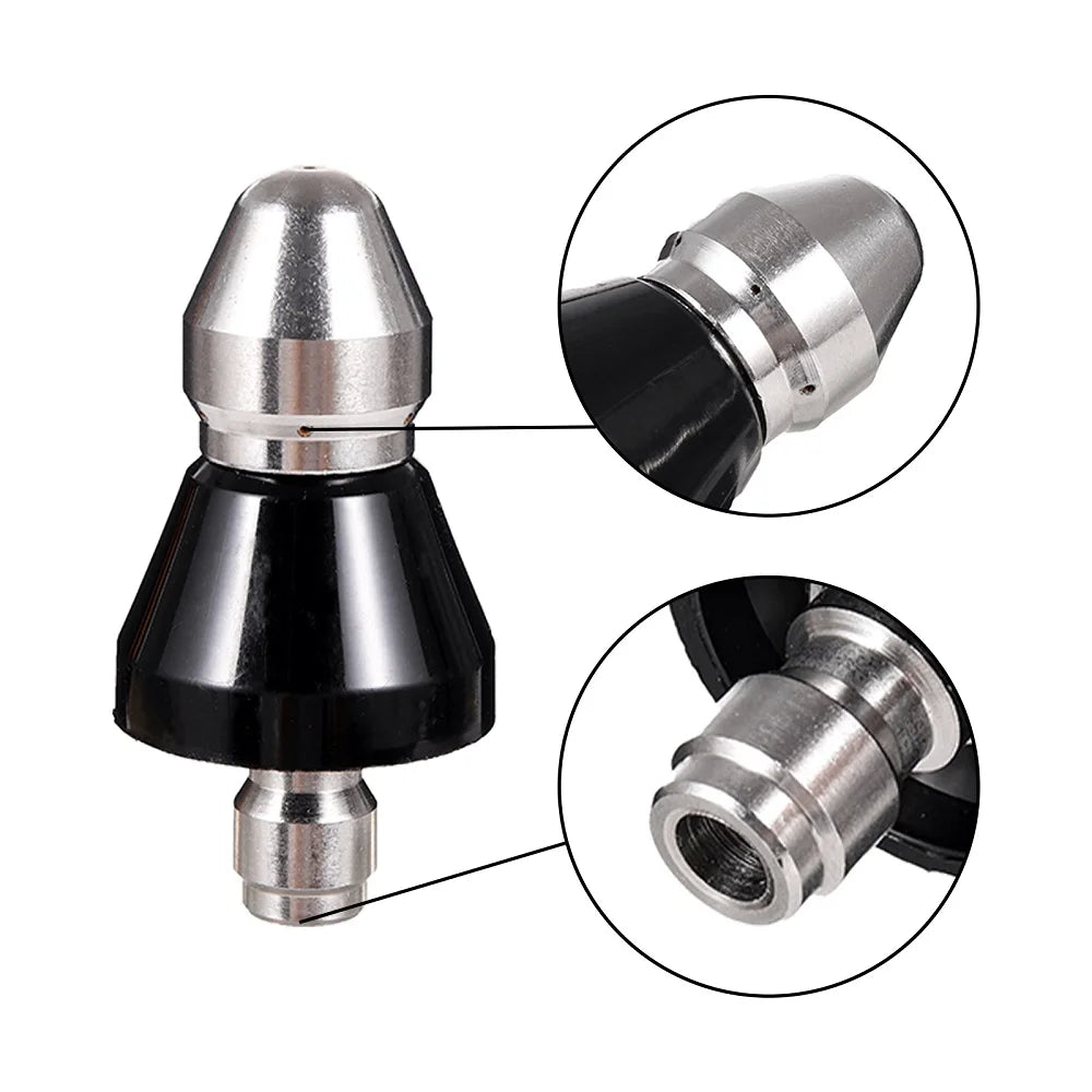 High Pressure Washer 6 SewerJet Nozzle Universal Washing Machine Dredging Drain Cleaning Nozzle