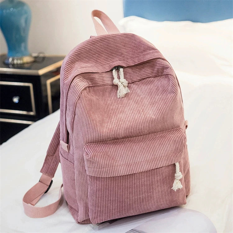 Custom Embroidered  Female Student Coloring School Bag Backpack Fashionable and Convenient