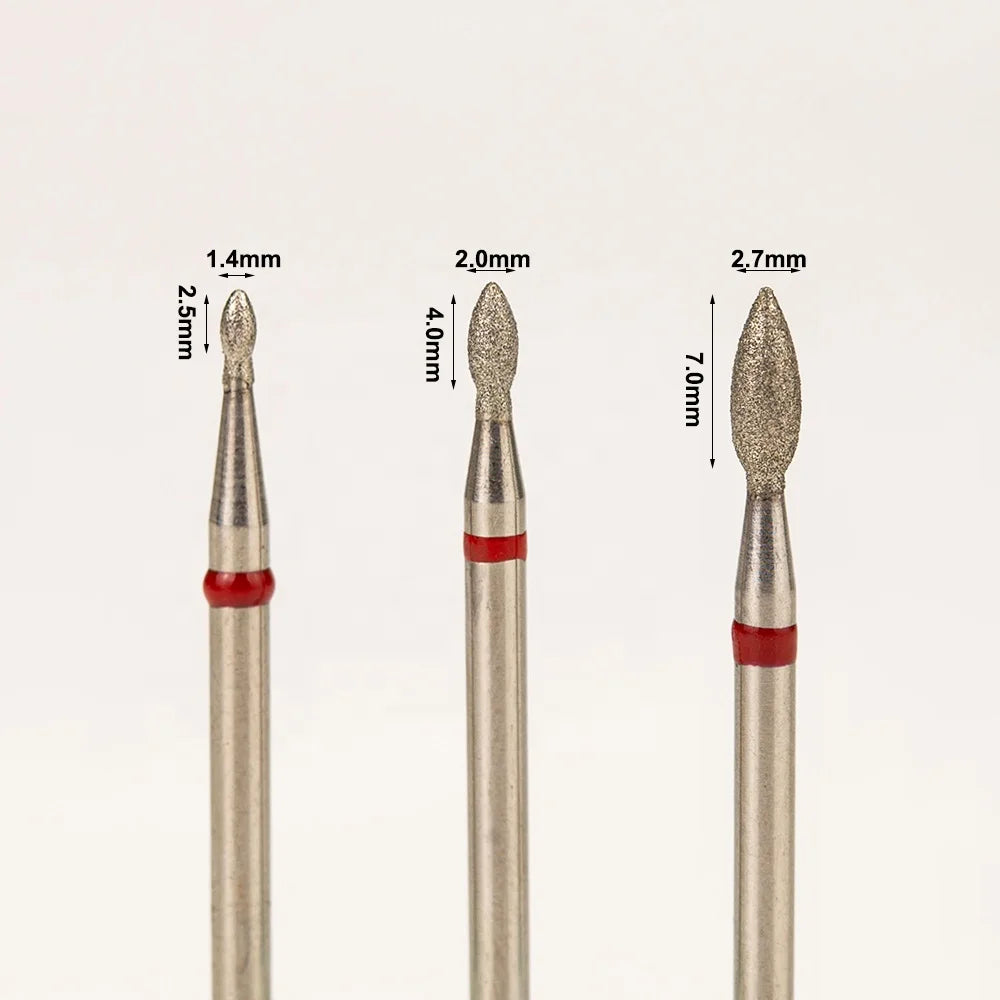 Wholesale 3/32" Efile Flame Drop Russia Manicure Cuticle Diamond Nail Drill Bits