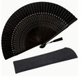 Classic Models Ancient Style Fan Black Plain Folding Fan Chinese Ancient Style Advertising Folding Fan
