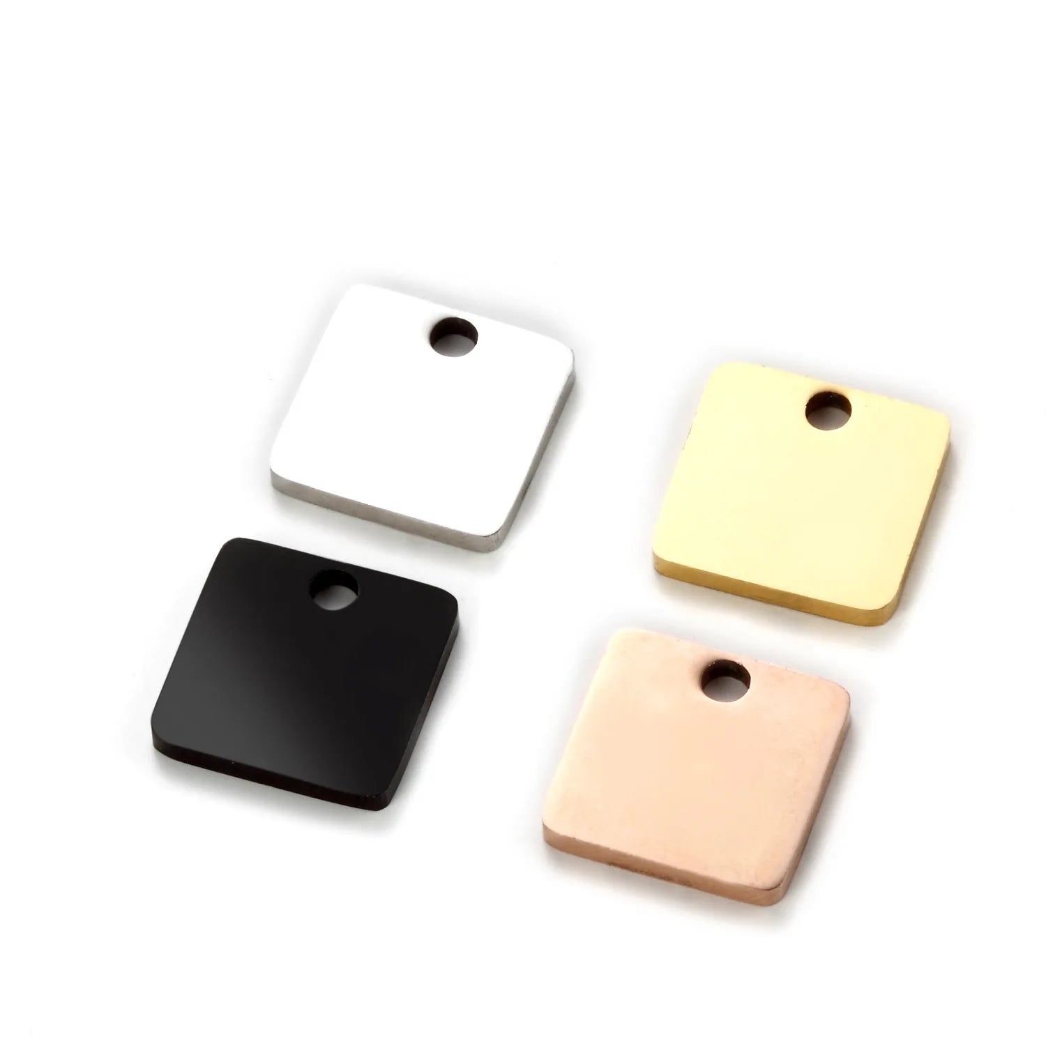 Innovative New Square Stainless Steel Pendant Necklace Charms for Jewelry Making Fashion Accessories