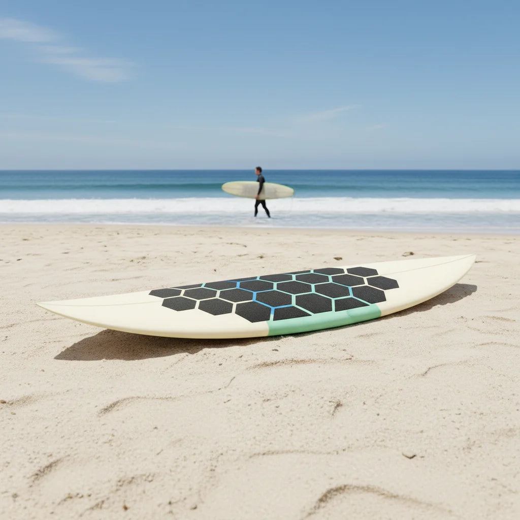 Heavy Duty Die Cut Transparent Non-Slip Eco-Friendly Waterproof EVA Hexagonal Surfboard Boat Grip Stickers Single Sided Washable