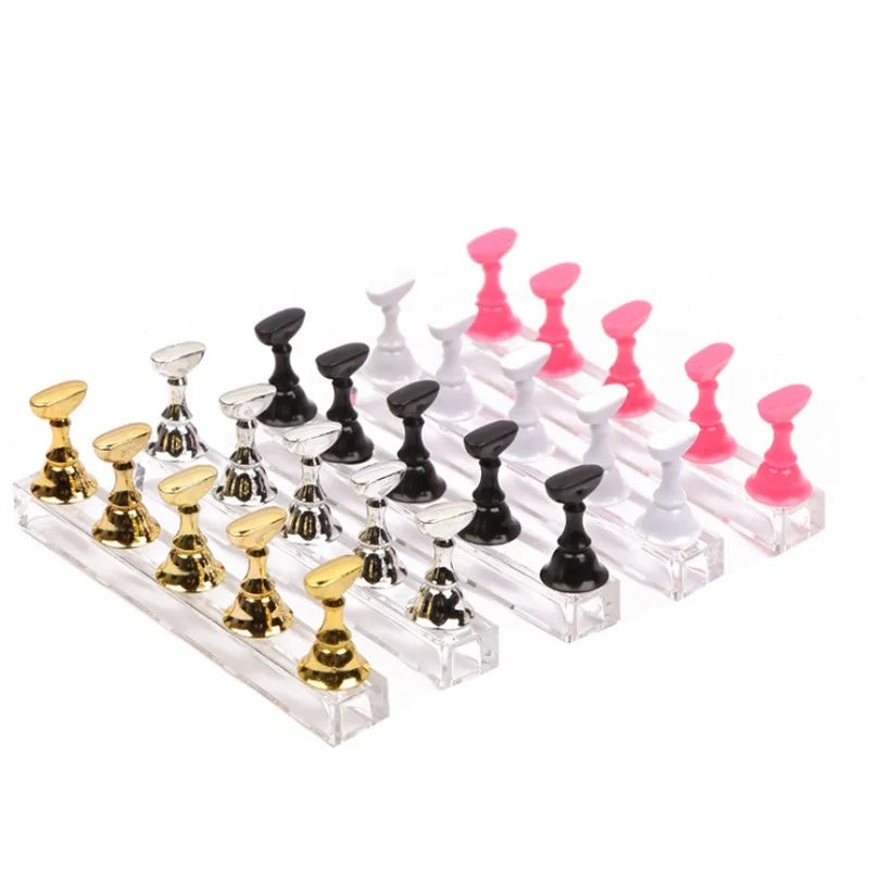 DIY Nail Art Practice Holder Acrylic Nail Display Stand for False Nail Tip