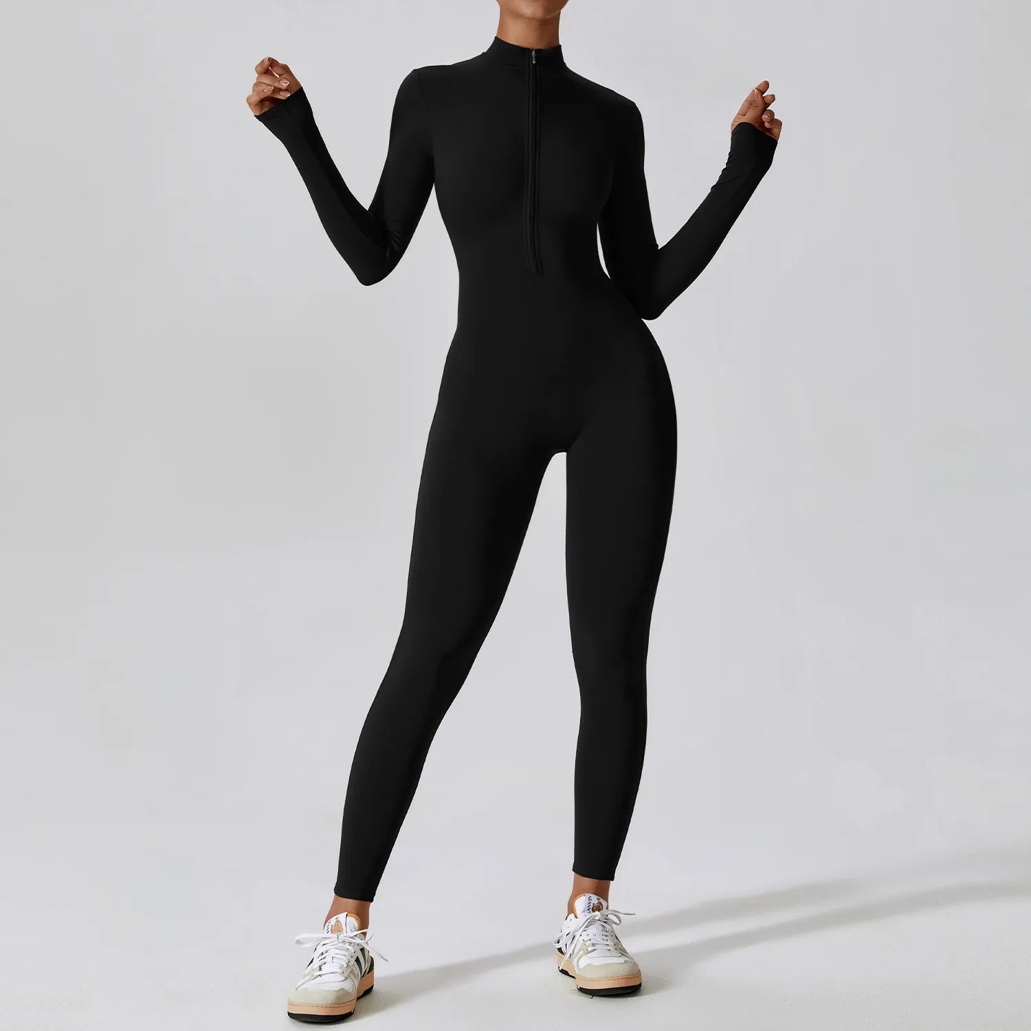 Nude Solid Breathable Long Sleeve Yoga Bodysuit High Intensity Fitness Sports Clothing Custom Logo Washed Technique Plus Size