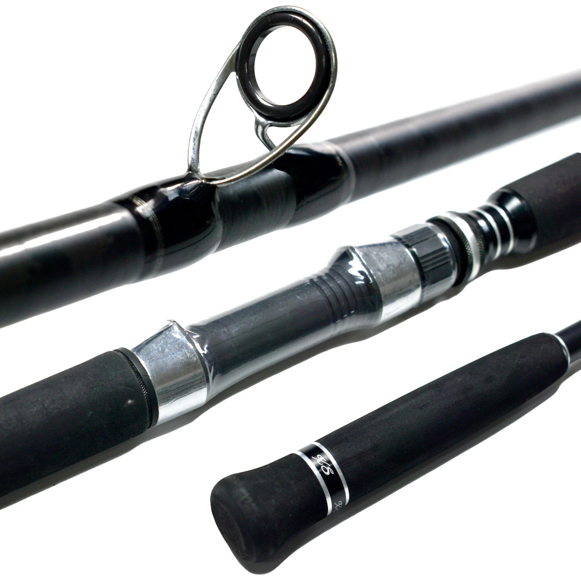 YJTY02 Carbon Fiber 2-Section  Fishing Rod Slow Action Spinning Rod for Sea Fishing in River Lake Stream EVA Handle Raft Rod fishing trolling rod