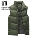 Liu Ming Custom Logo Cheap Wholesale Men Autumn Winter Warm Sleeveless Plus Size Jackets Vest Casual Waistcoat