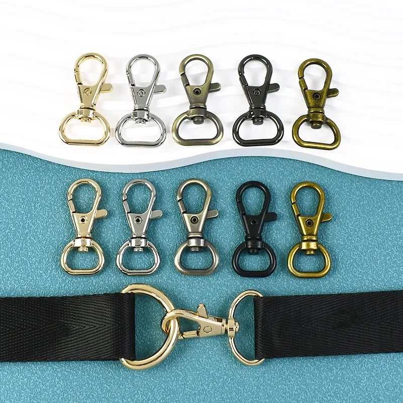 Meetee BF131 25mm Handbag Hardware Accessories Zinc Alloy Swivel Lobster Hook Buckles Bag Strap Pendant Connective Spring Clasp