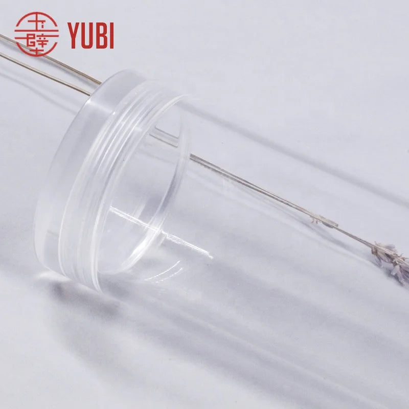 Customized Acrylic Threaded Tube Internal and External Thread Transparent Acrylic Tube With Cover