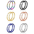 Simple Trendy Multicolor Nose Lip Daith Cartilage Helix Tragus Hoop Earrings New Hypoallergenic 316L Steel Stainless Steel