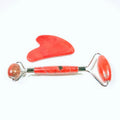 DIY Dorm Jade Roller Natural Red jasper Authentic Jade Roller Gua Sha Raffini Jade Roller Set