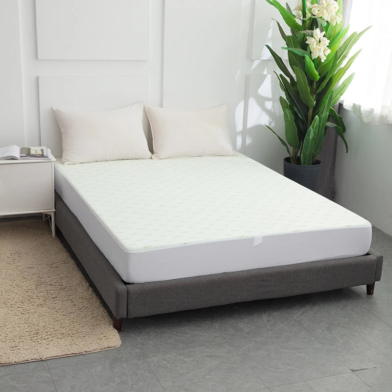 Bed Bug Proof Breathable Bamboo Mattress Cover Waterproof Fitted Sheet Mattress Protector