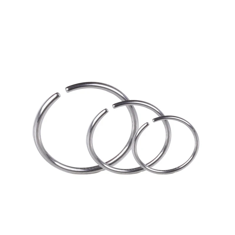 Wholesale 316L Stainless Steel Piercing Jewelry Different Colors Sizes Simplicity Open Nose Ring for Women