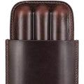 Portable MDF Wooden Cabinet Lacquer Technics Tube Storage Modern Retro Style Genuine Leather Men's Edition Cigar Humidor
