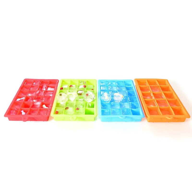 Wholesale Factory Supply Silicone Square 24 Cavities Ice Tray Mold Customized DIY Square Ice Cube Tray Ice Cream Mold Kitchen