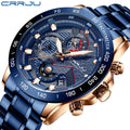 CRRJU 2280 Top Luxury New Men Watch Fashion Sport Waterproof Chronograph Stainless Steel Man Wristwatch Relogio Masculino