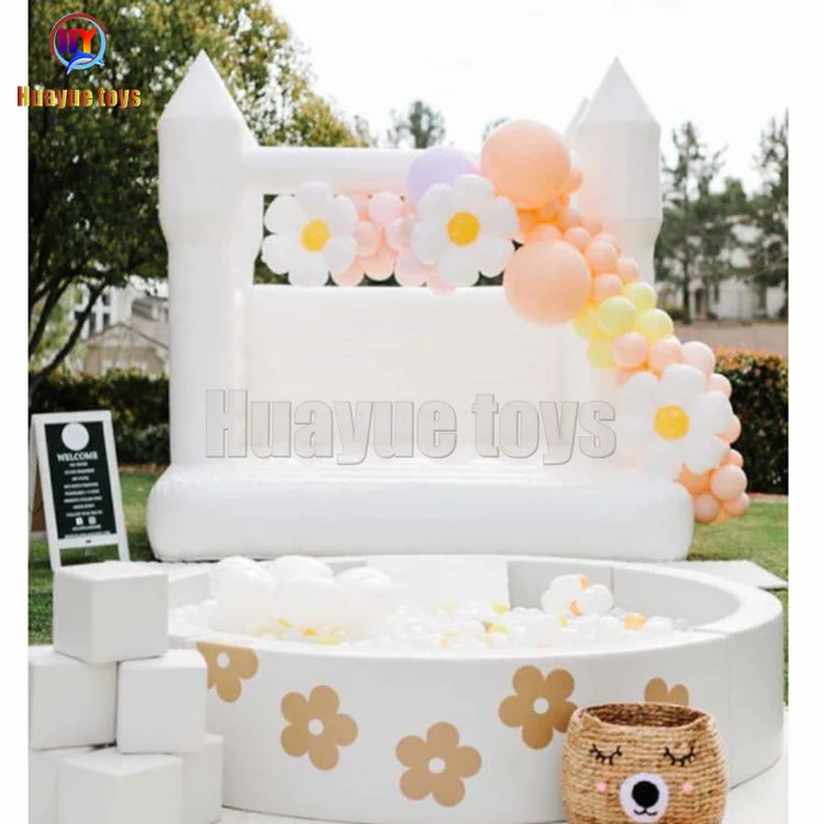 Hot Sale White Wedding Advertising Jumping Castle Wedding Inflatable Bounce House for Sale
