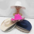 Luxury Women's Wedding Cowgirl Hat White Diamond Fringe Bridal Shower Brown Cowboy Cap for Parties Casual Outings Beach