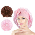Factory Outlet Long Large Braid Hair Women Head Sleeping Satin Bonnets and Satin Silk Hair Wraps with Tie and Scarf