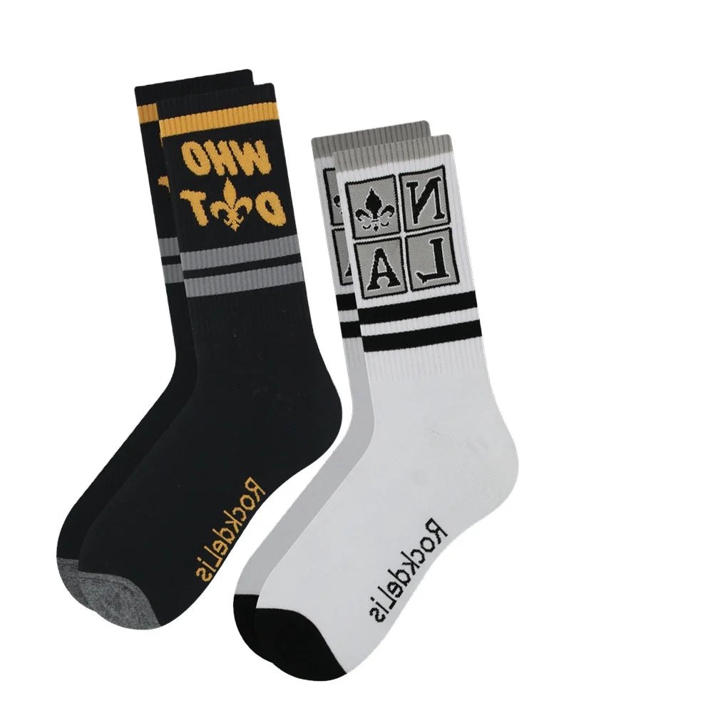 Custom Design Cotton Logo Socks Customized Crew Men Sock in Wholesale Custom Knit Logo Sock