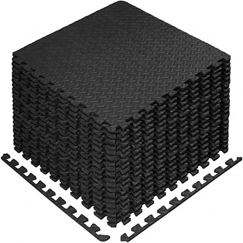 Pisos Foami Negro Tapete De Foami Mozaik Lantai Eva Foam Interlocking Floor Tiles Protective Flooring Gym Floor Mats