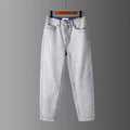Wholesale Custom Design Fashion Casual Skinny Jeans for Women Light Blue Denim Harem Pants with Mid Waist for Summer
