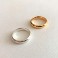 925 Sterling Silver Daily Wear Women Simple Silver Gold Plated Plain Band Engagement Rings