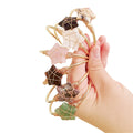 Gemstone Fancy Bangles Healing Jade Five Pointed Star Shaped Stone Beads Open Cuff Bracelet for Women Jewelry
