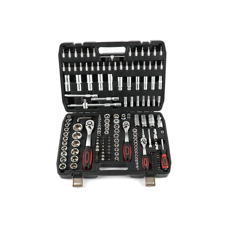 159pc Socket Set in Blow Molding Box 1/4\" 1/2\" 3/8\" Hand Tools Kit OEM Customizable for Workshops