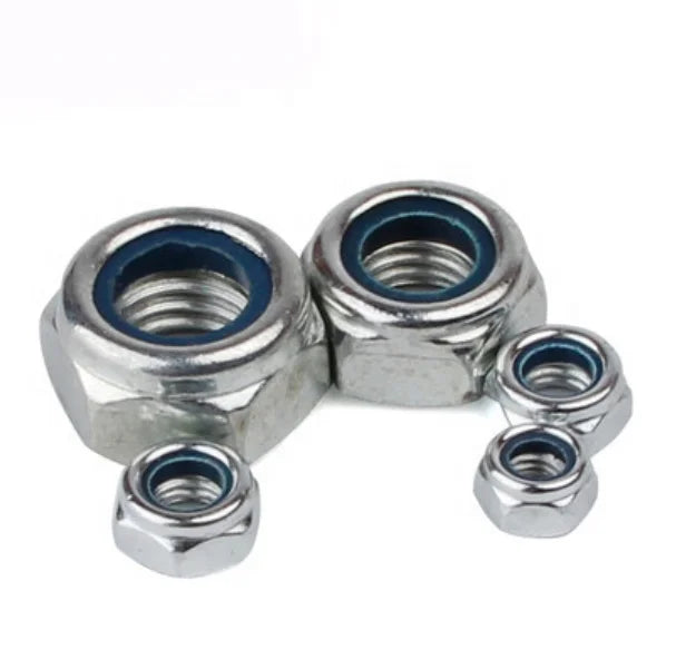 GB889 Stainless Steel DIN982 Hex Nylon Insert Lock Nut ISO7040 Nylon Insert Lock Nut Prevailing Torque Type Hexagon Nuts