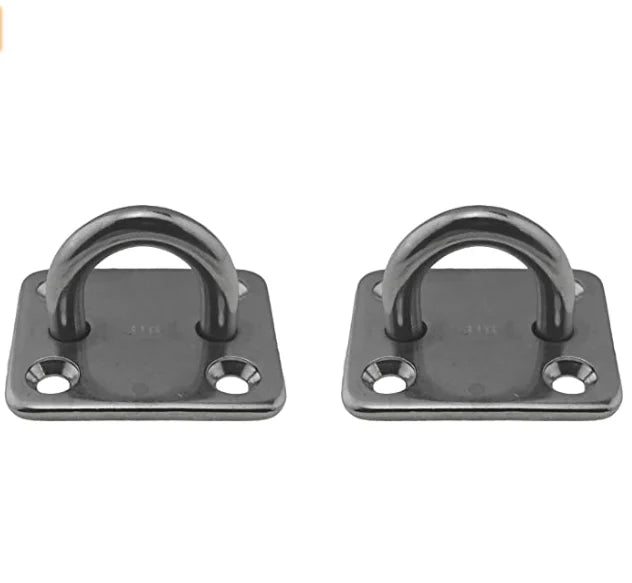 304 Stainless Steel 5mm Thick Ring Square Sail Shade Pad Eye Plate Boat Rigging