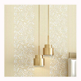Innovations Yellow Damask Luxury Non-woven Wallcovering Home Living Room Hotel Decorative Non Woven Wallpaper/Wallcovering