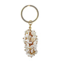DIY Favorable Price Crystal Keychain Crushed Stone Energy Keychain Shell Grape Shaped Pendant for Necklace Jewelry