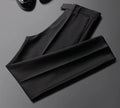 High End Craftsmanship Pleated Men's Trousers Spandex/Cotton Plus Size Classic-fit Casual Pants with Zipper Fly