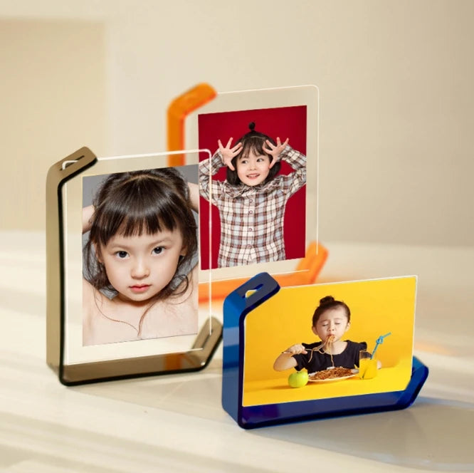 2025 Nordic Style Acrylic Simple Advanced L-shaped Photo Frame Desktop Display 6 "7" Creative Gift Home Decor Picture Frame