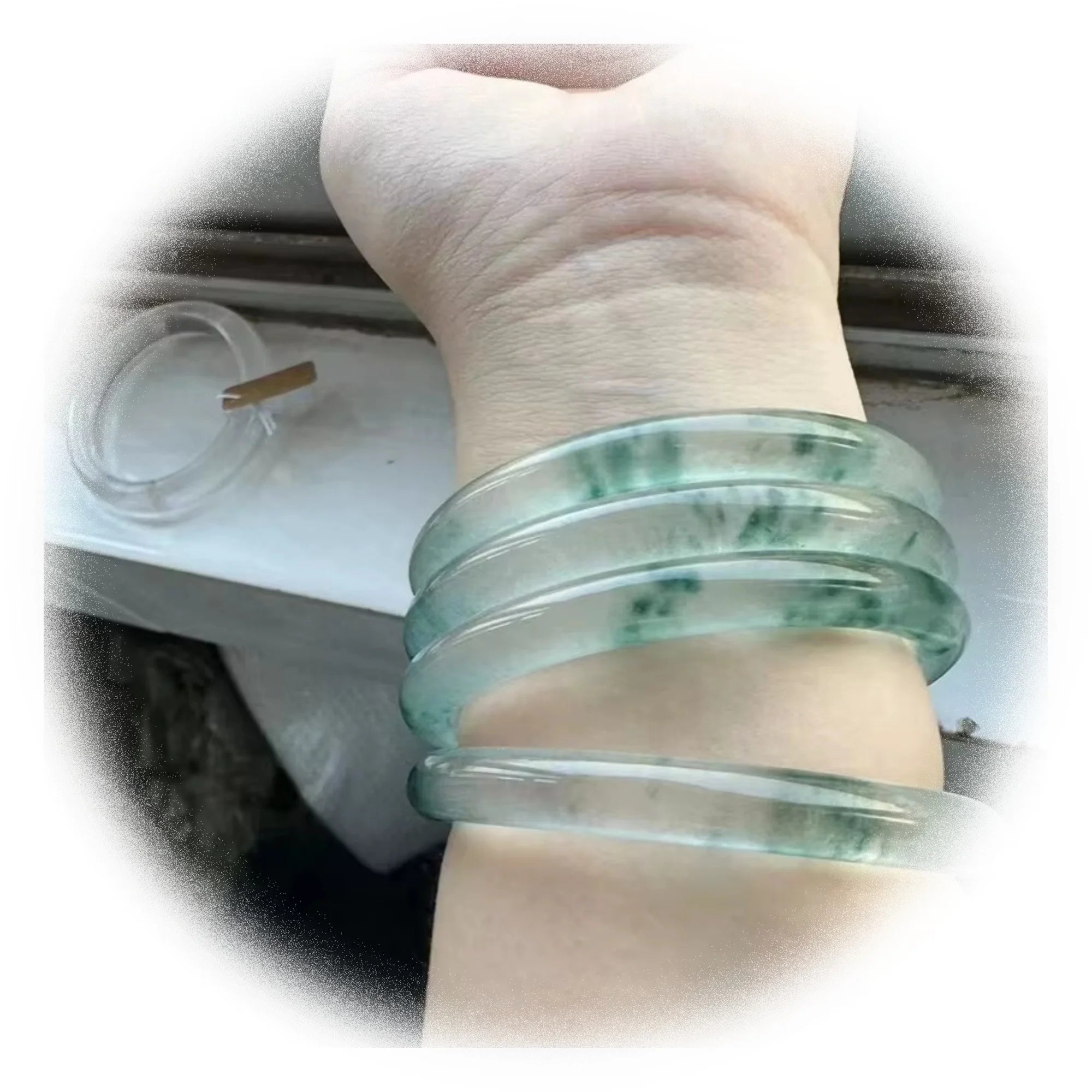 Wholesale 52-64mm Big Adult Jade Bangle Jadeite Bangle Women Stone Bracelet Charm Bangles for Mother's Day Gift